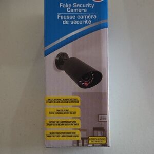 Fake Security Camera With Red Light - Black